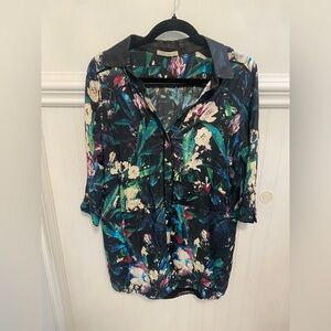 TOWNSEN Black Floral Button Down Shirt